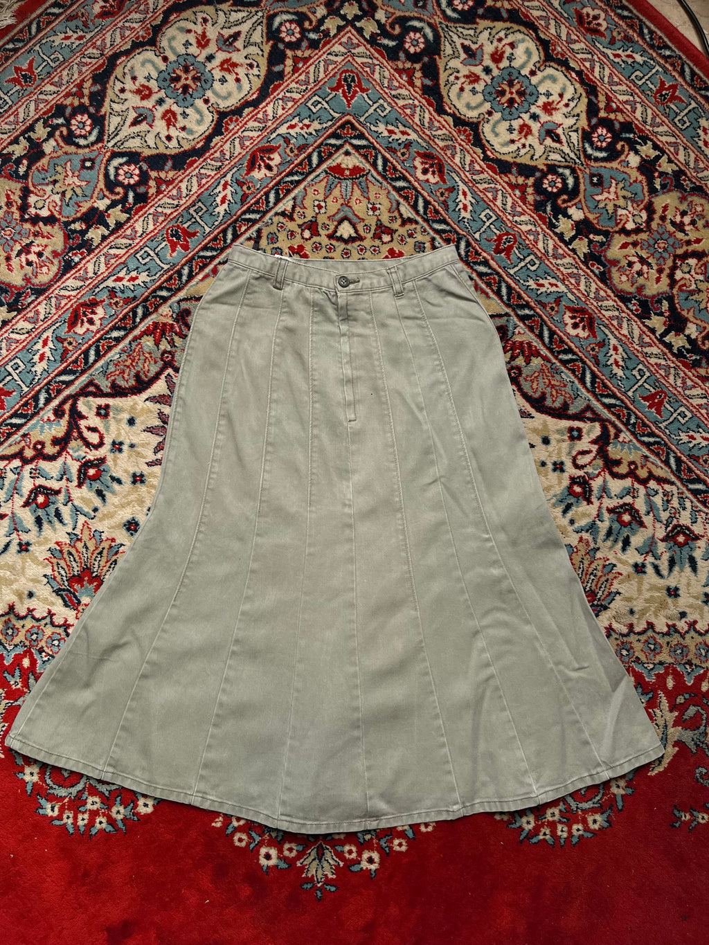 Women Paneled Denim Distressed Flared SKIRT - 24