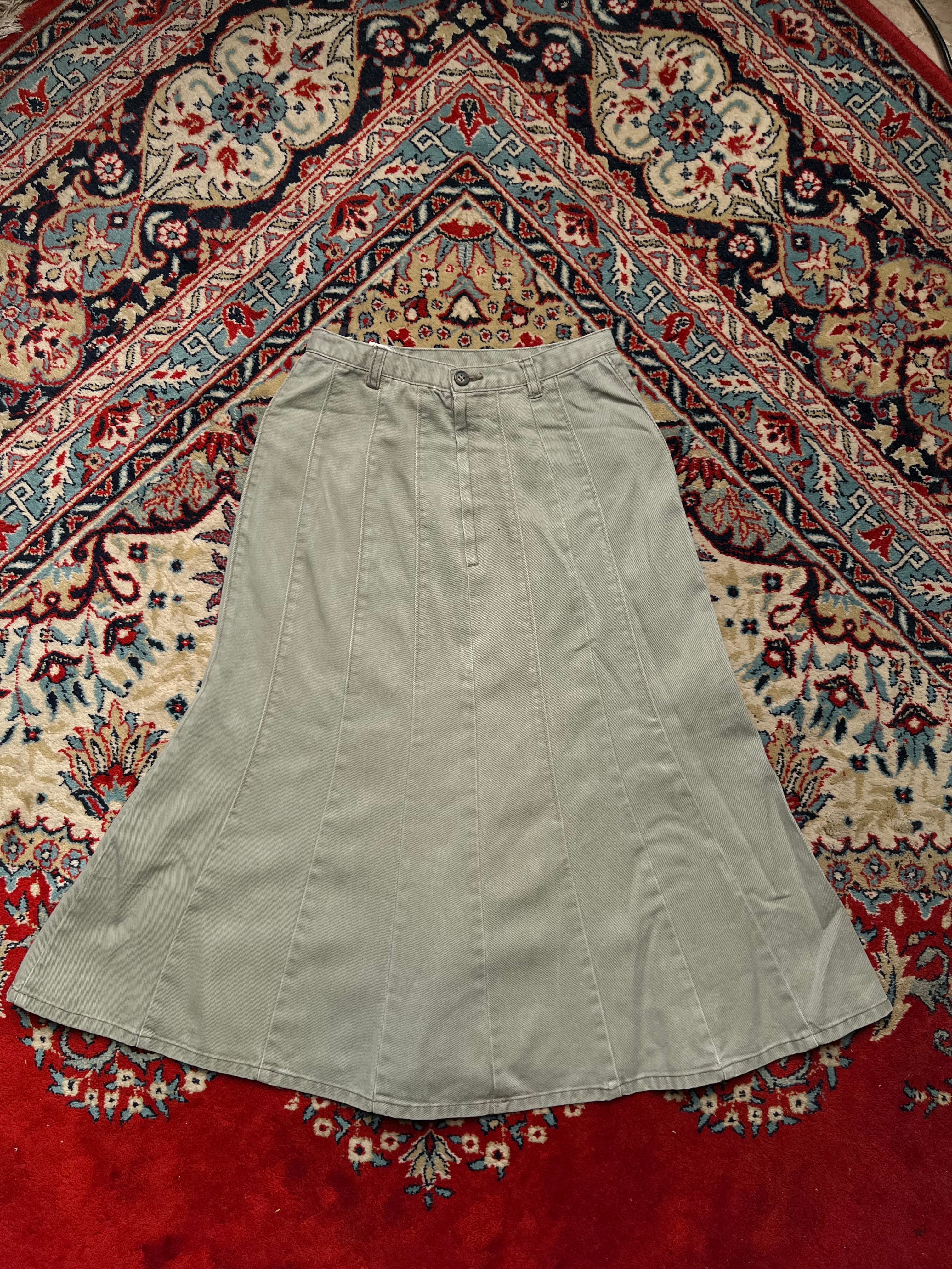 Women Paneled Denim Distressed Flared SKIRT - 24
