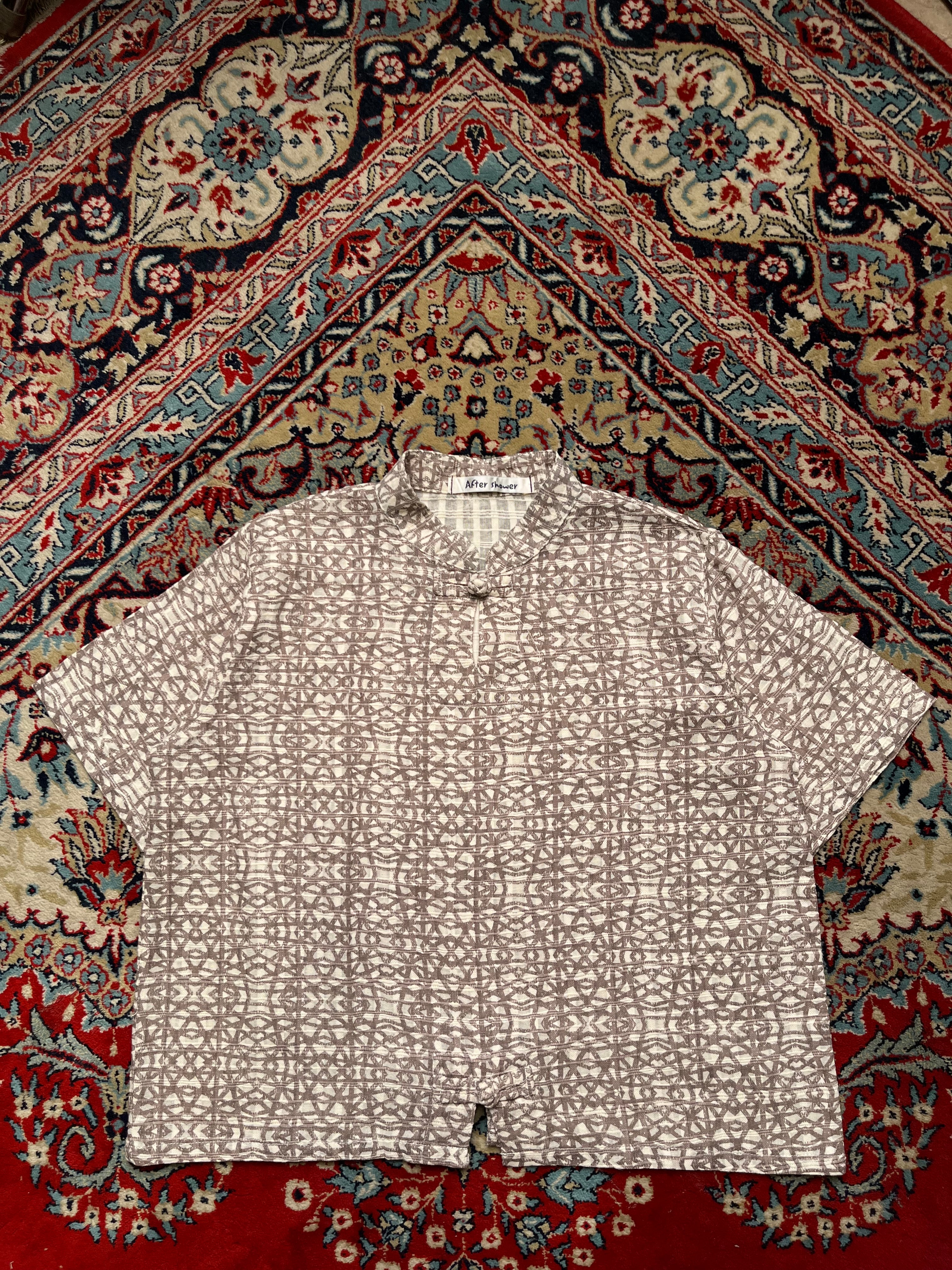 After Shower Womens Geometric Print Japanese inspired Blouse - XL