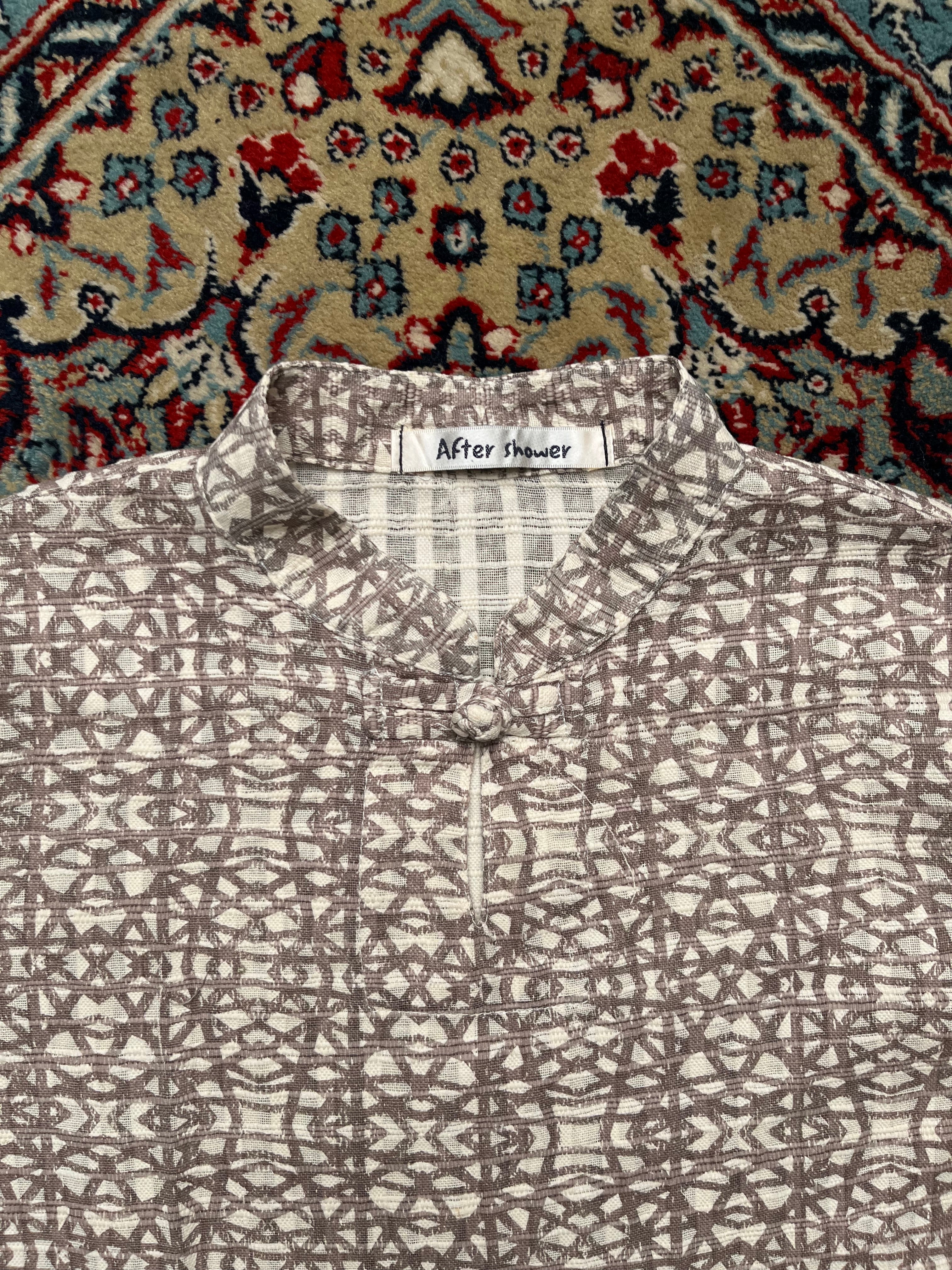 After Shower Womens Geometric Print Japanese inspired Blouse - XL