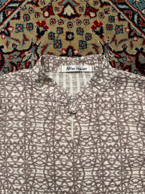 After Shower Womens Geometric Print Japanese inspired Blouse - XL
