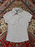 Jennyfer Womens Stripe Button Up Shirt - M