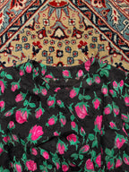 Vintage Womens Floral Wrap Blouse - M