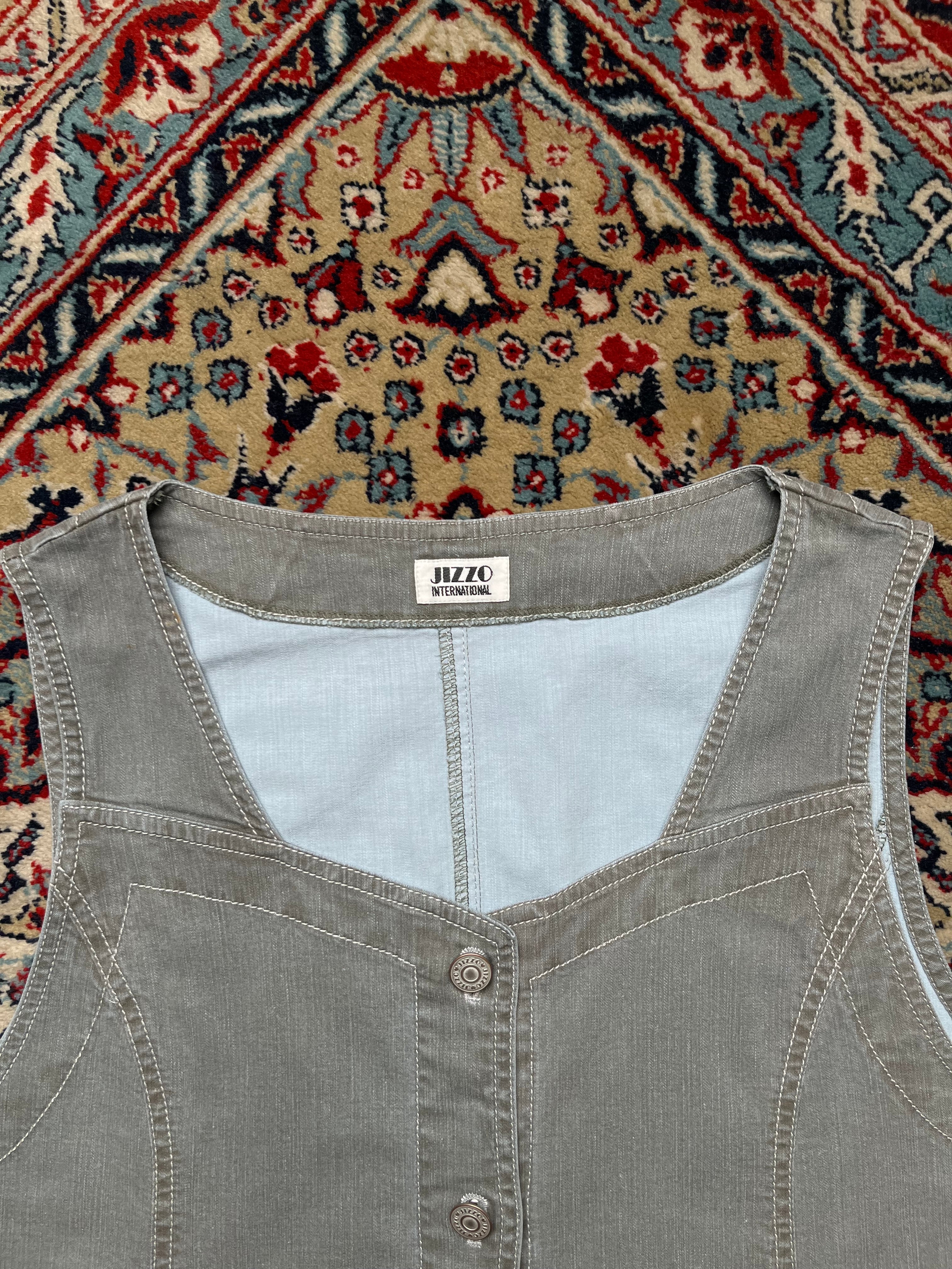 Jizzo International Women Gray Denim Vest - M