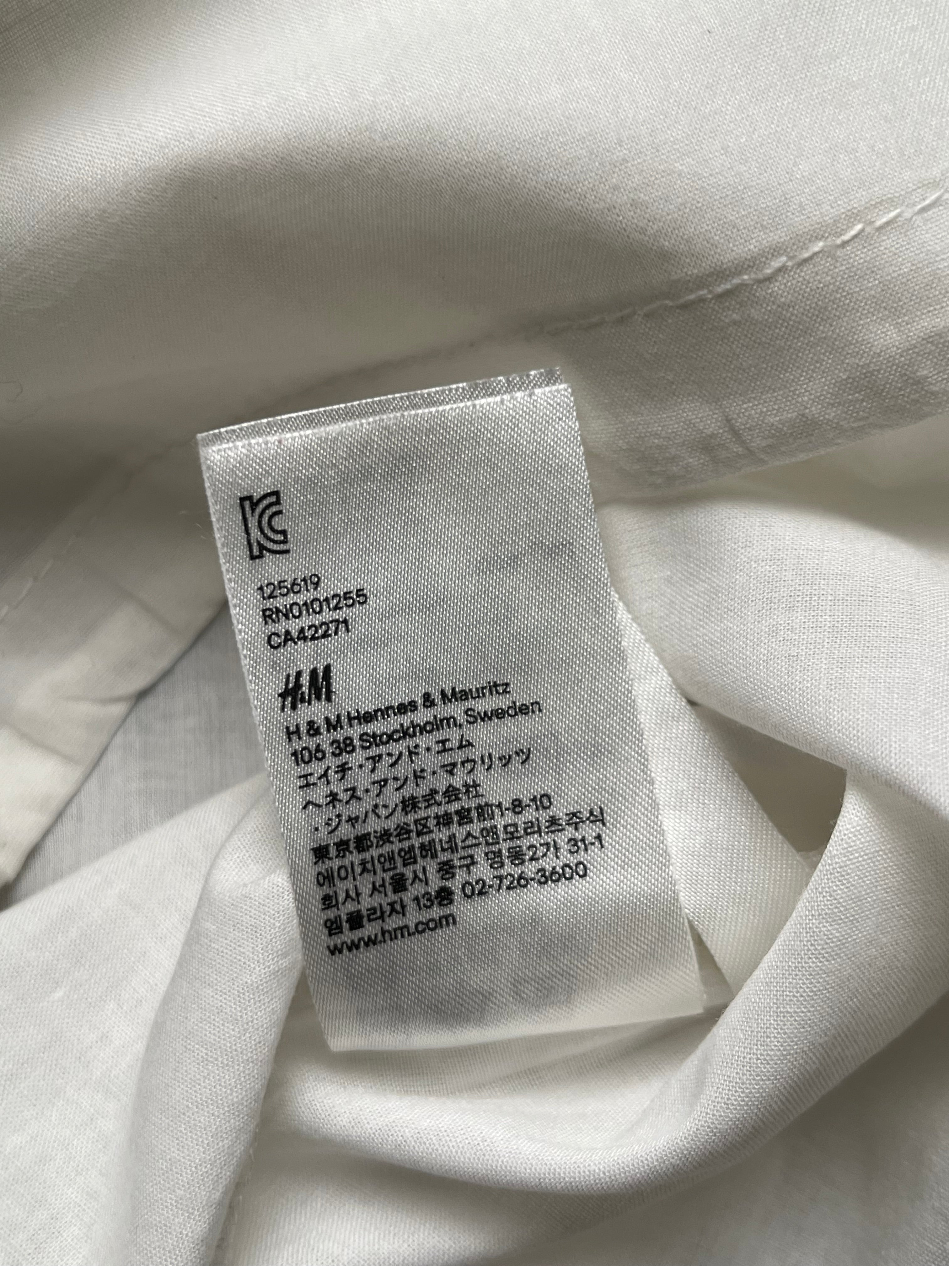 H&M L.O.G.G. Women White EmbroideredCotton Blouse - M