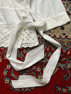 RSL Women White Cotton Eyelet Lace Blouse - XL