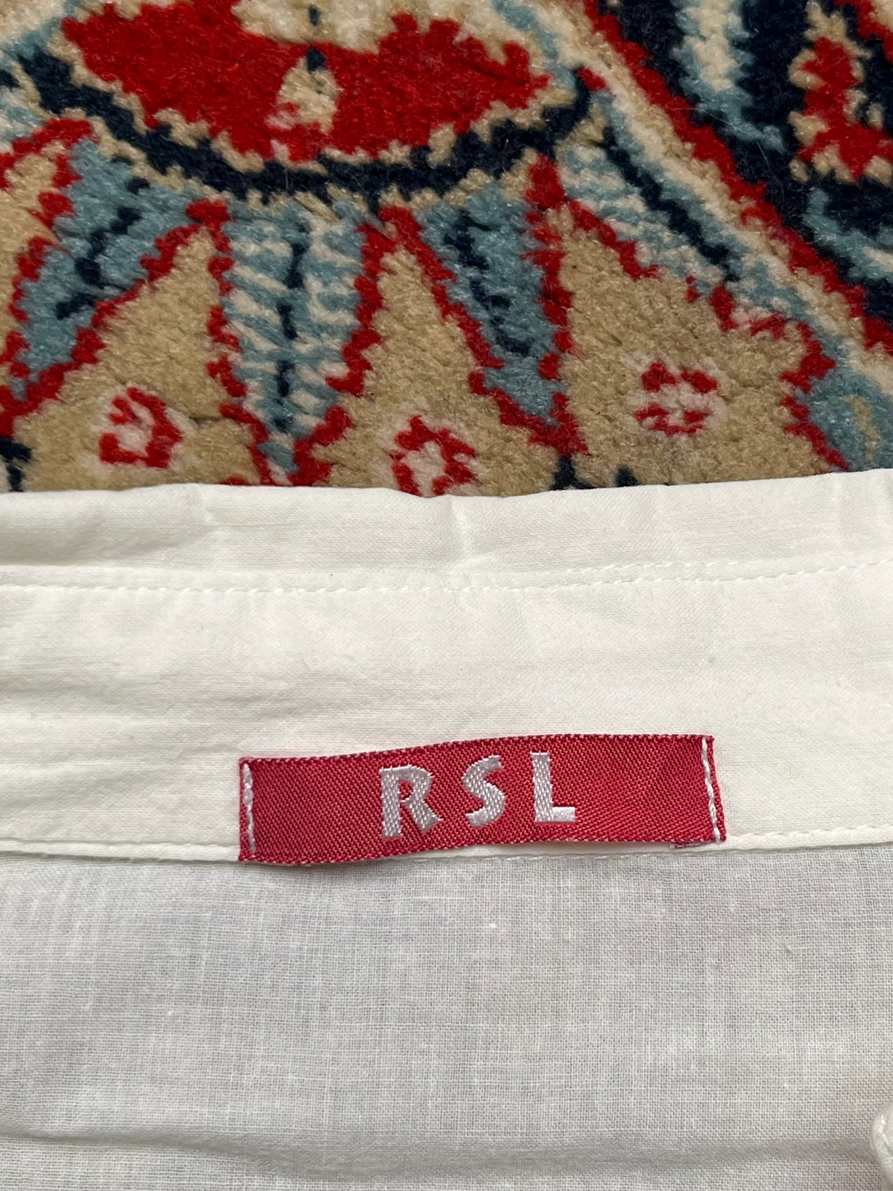 RSL Women White Cotton Eyelet Lace Blouse - XL