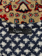 Carminn Paris Women Navy Blue Cotton Geometric Print Blouse - L