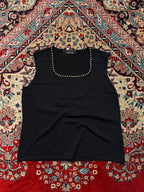 Jones New York Women Black Knit Tank Top - XL
