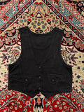 Vintage Human Forum Co Women Black Cropped Vest - S