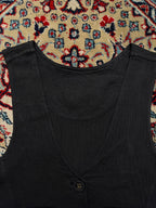 Vintage Human Forum Co Women Black Cropped Vest - S