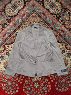 COMME CA DU MODE Womens Grey Reggiani Italian Fabric Summer Blazer - L