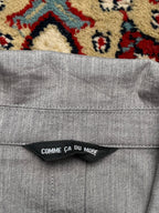 COMME CA DU MODE Womens Grey Reggiani Italian Fabric Summer Blazer - L