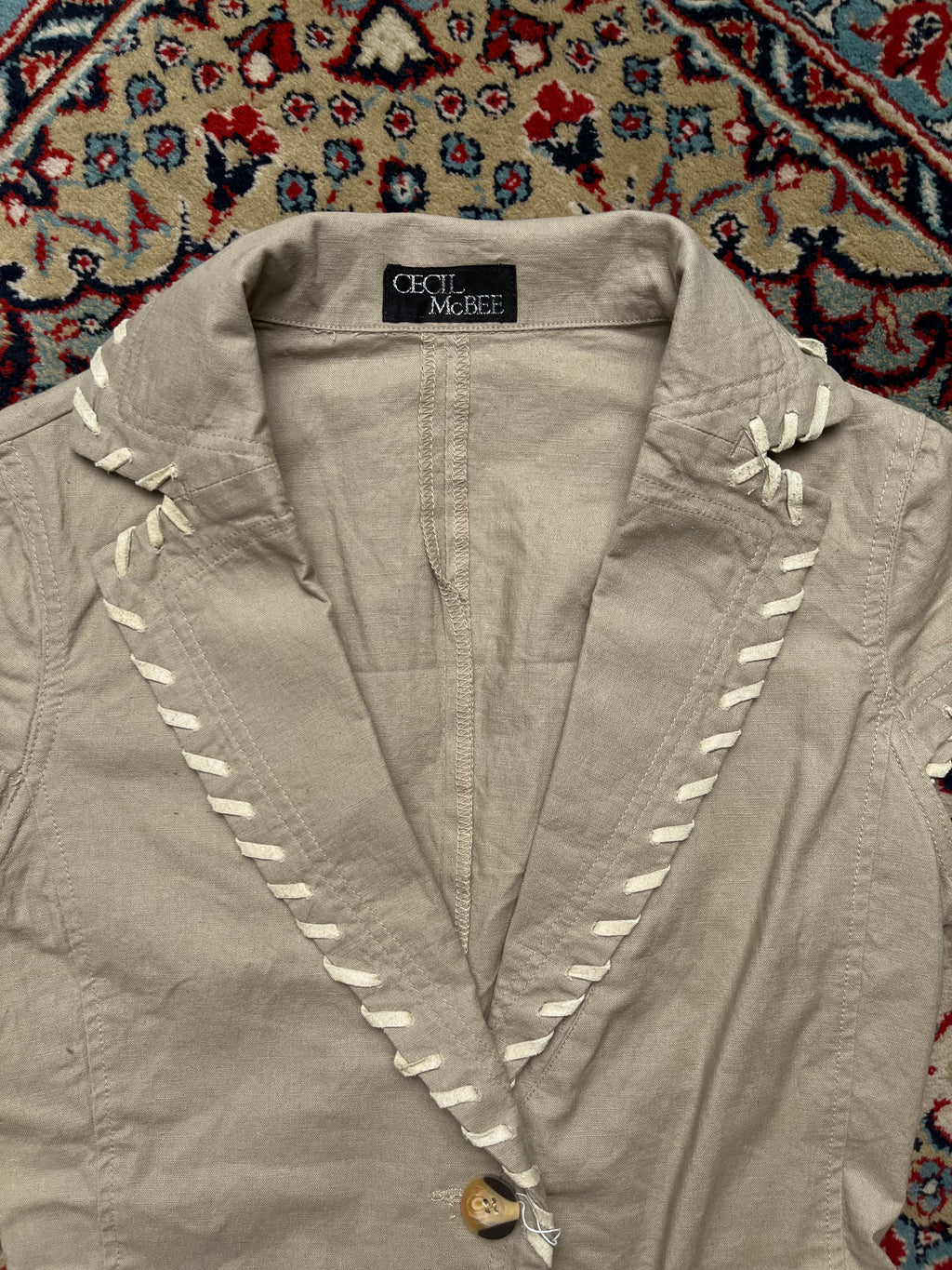Cecil McBEE Japanese Gyaru Beige Vest - M