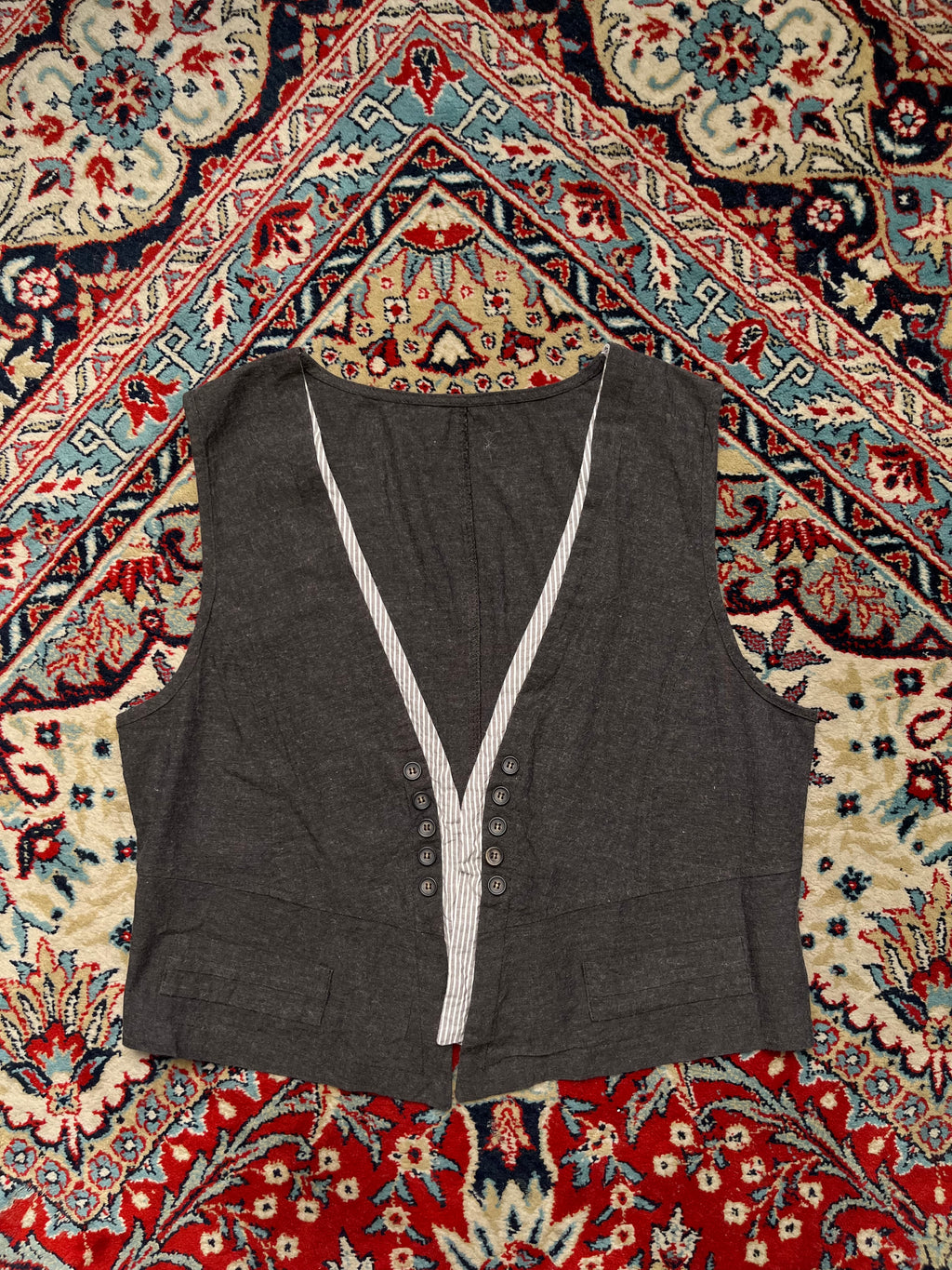 Vintage GRITTER Womens Cotton Vest - L