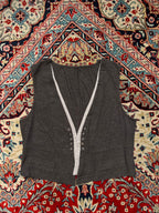 Vintage GRITTER Womens Cotton Vest - L