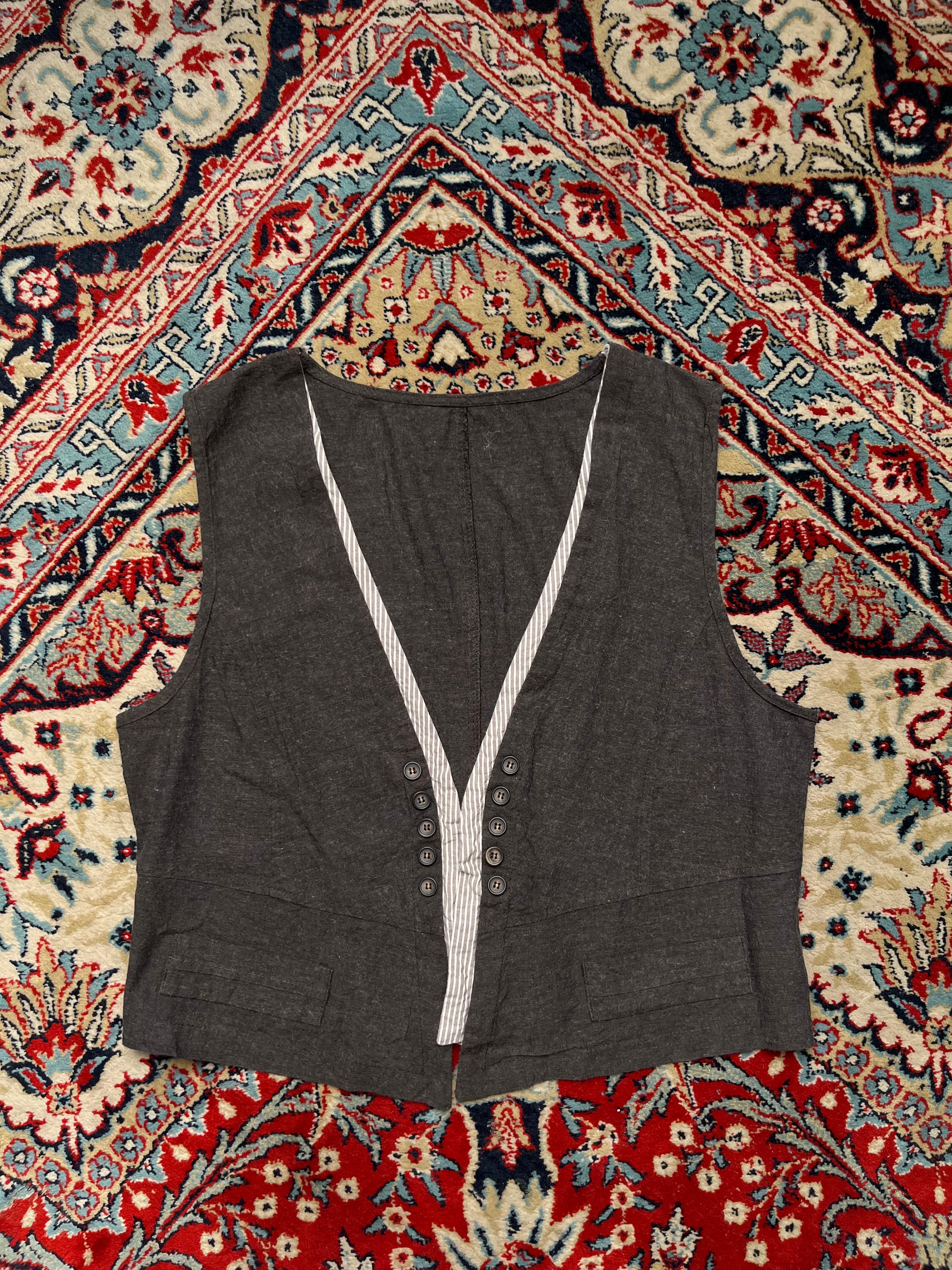 Vintage GRITTER Womens Cotton Vest - L