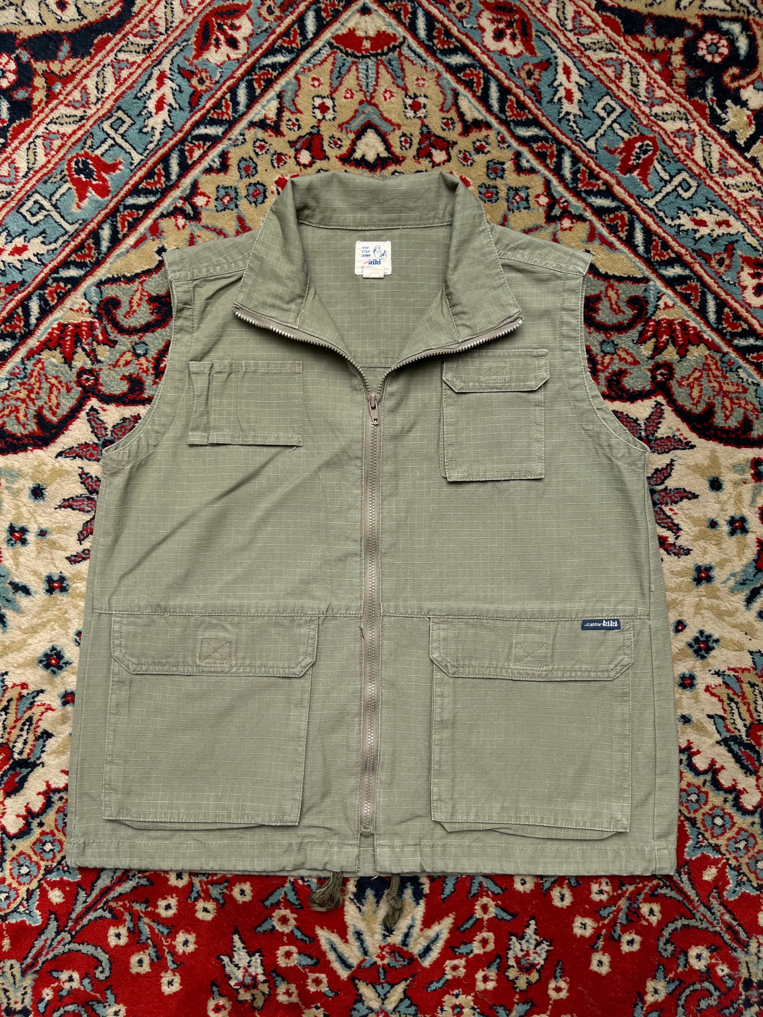 Vintage Kiki Jumpin Womens Ripstop Utility Cargo Vest - M