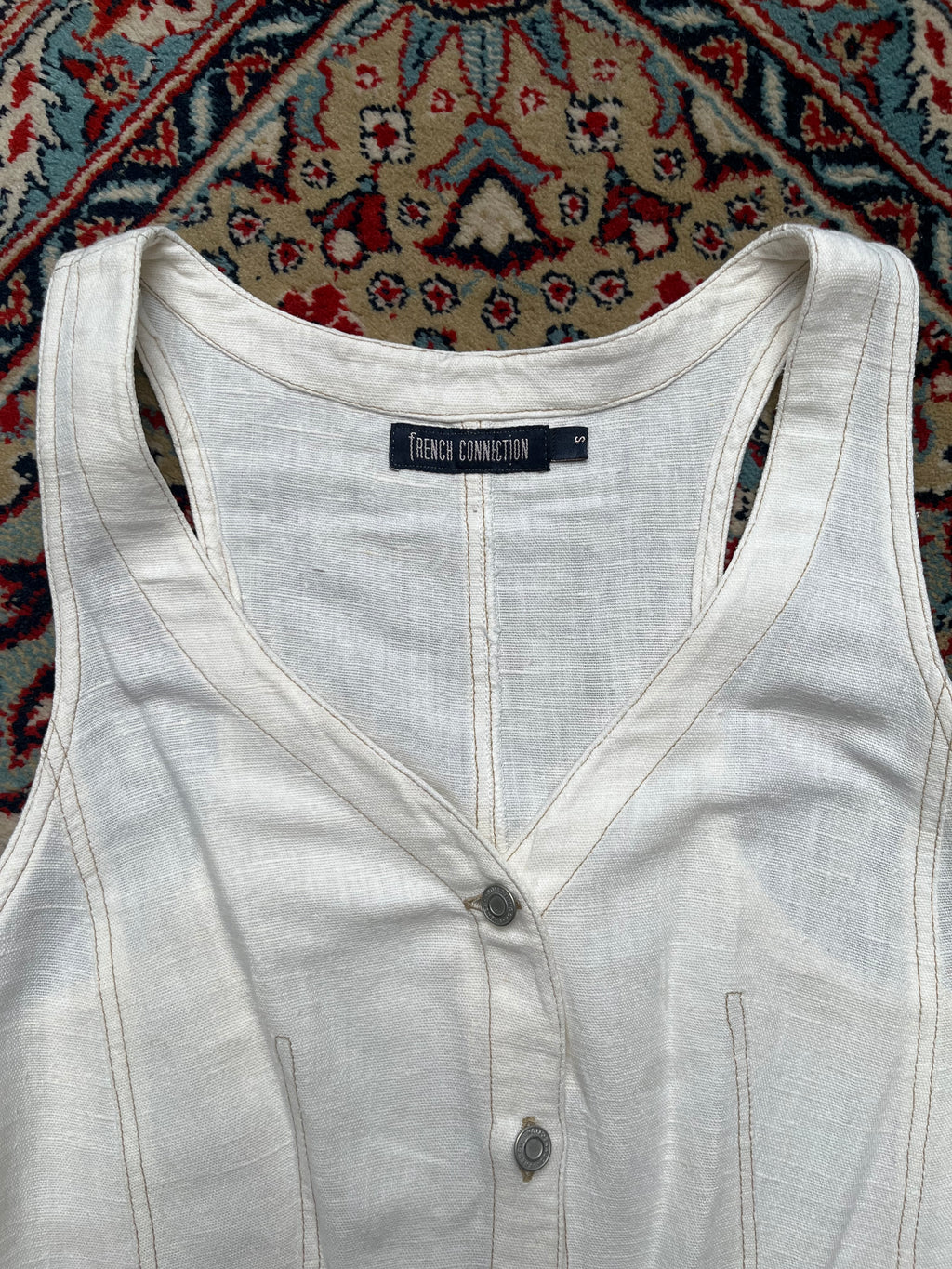French Connection Womens Linen Vest - M