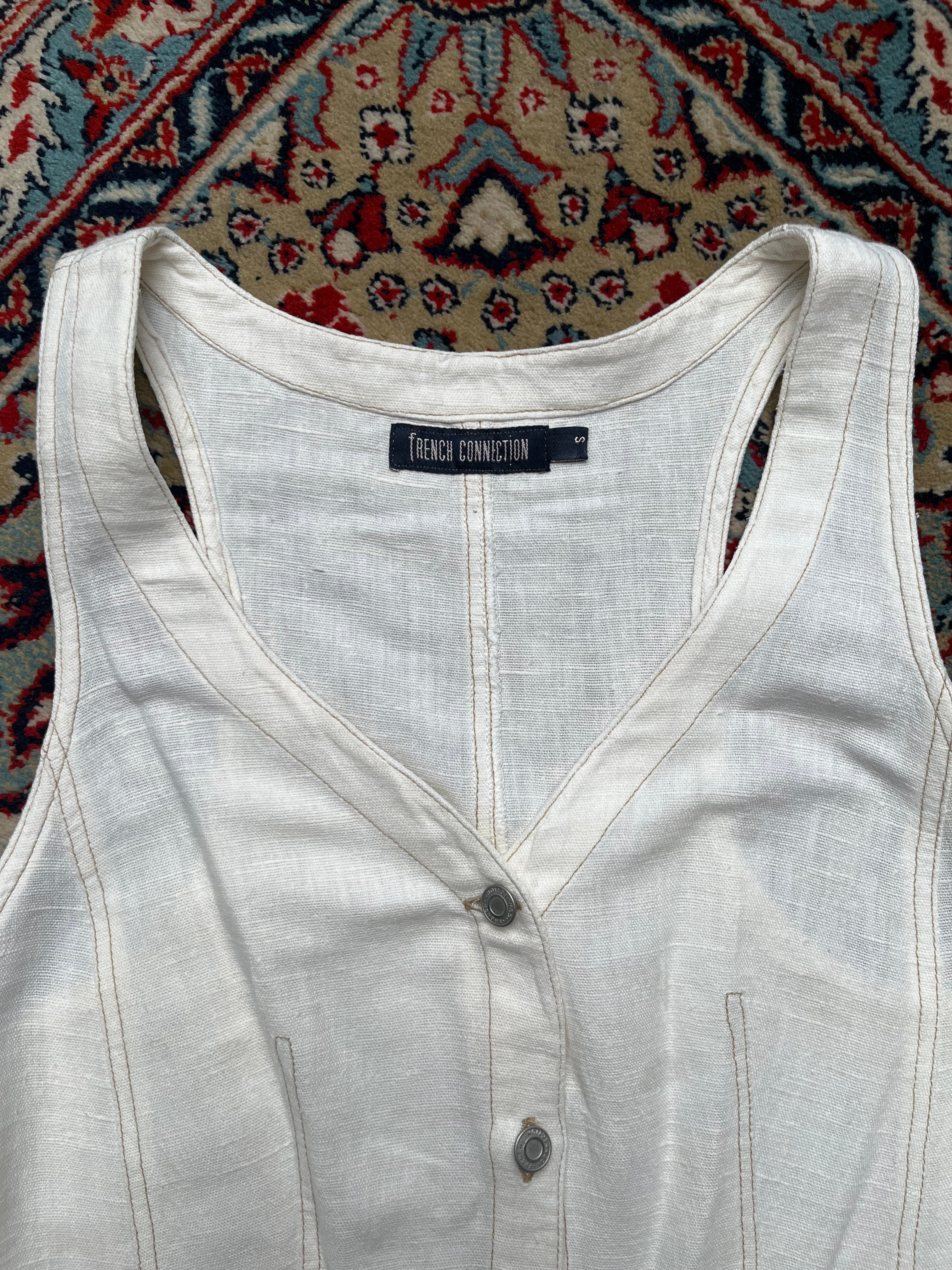 French Connection Womens Linen Vest - M