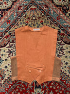 Nuvel Sports Orange Terracotta Double Breasted Vest - M