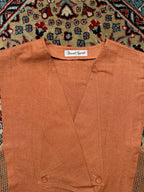 Nuvel Sports Orange Terracotta Double Breasted Vest - M