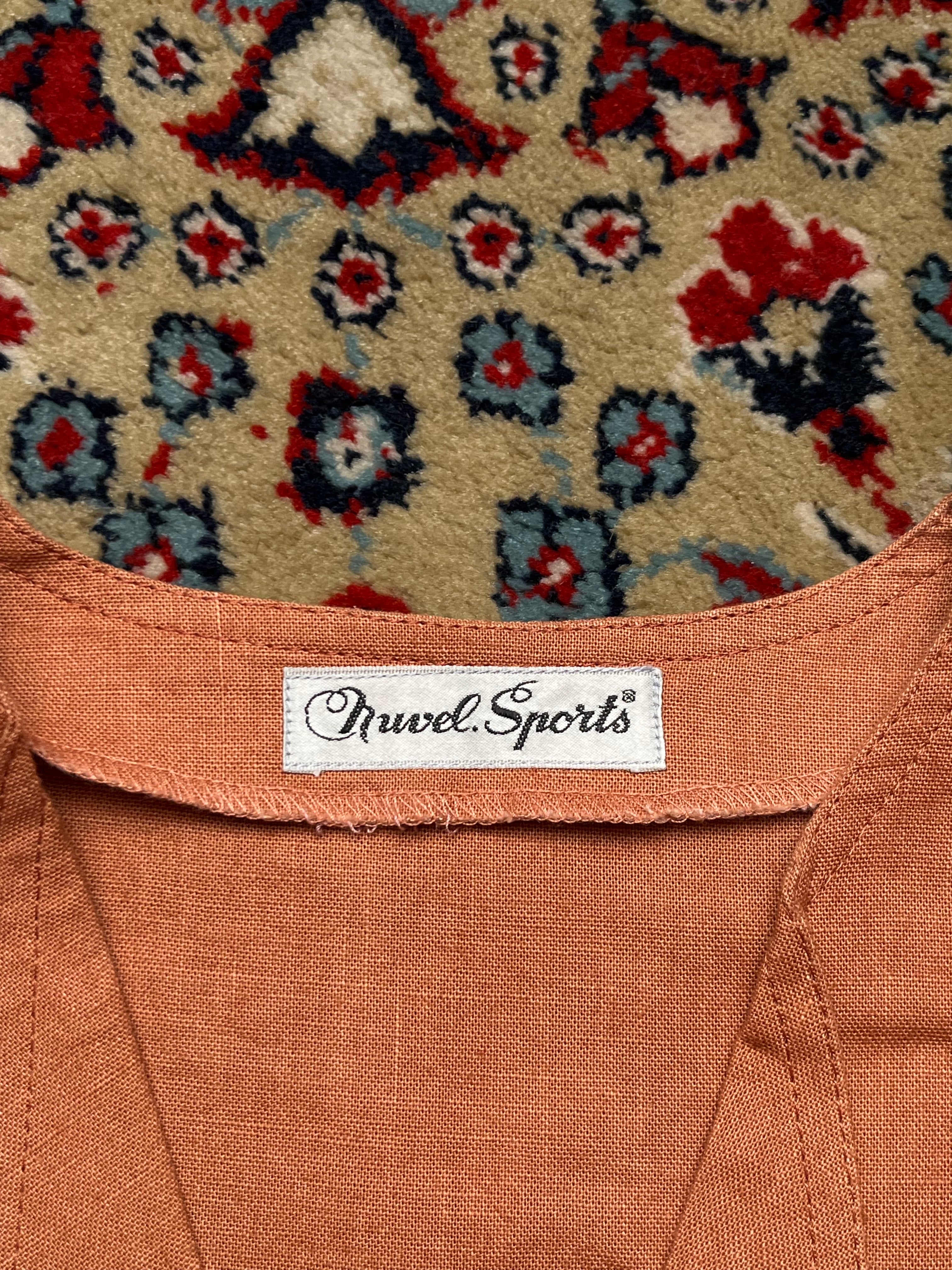 Nuvel Sports Orange Terracotta Double Breasted Vest - M