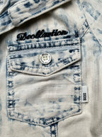 BACKS Acid WashED Denim Shirt - S