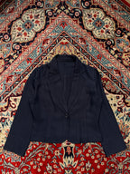 GRADE Tokyo Style Navy Blue Ribbed Blazer - M