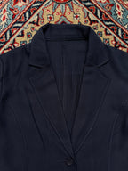GRADE Tokyo Style Navy Blue Ribbed Blazer - M