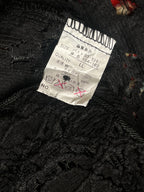 Financier Lace Womens Black MESH FLOWERS PATTERENED Blazer - XL
