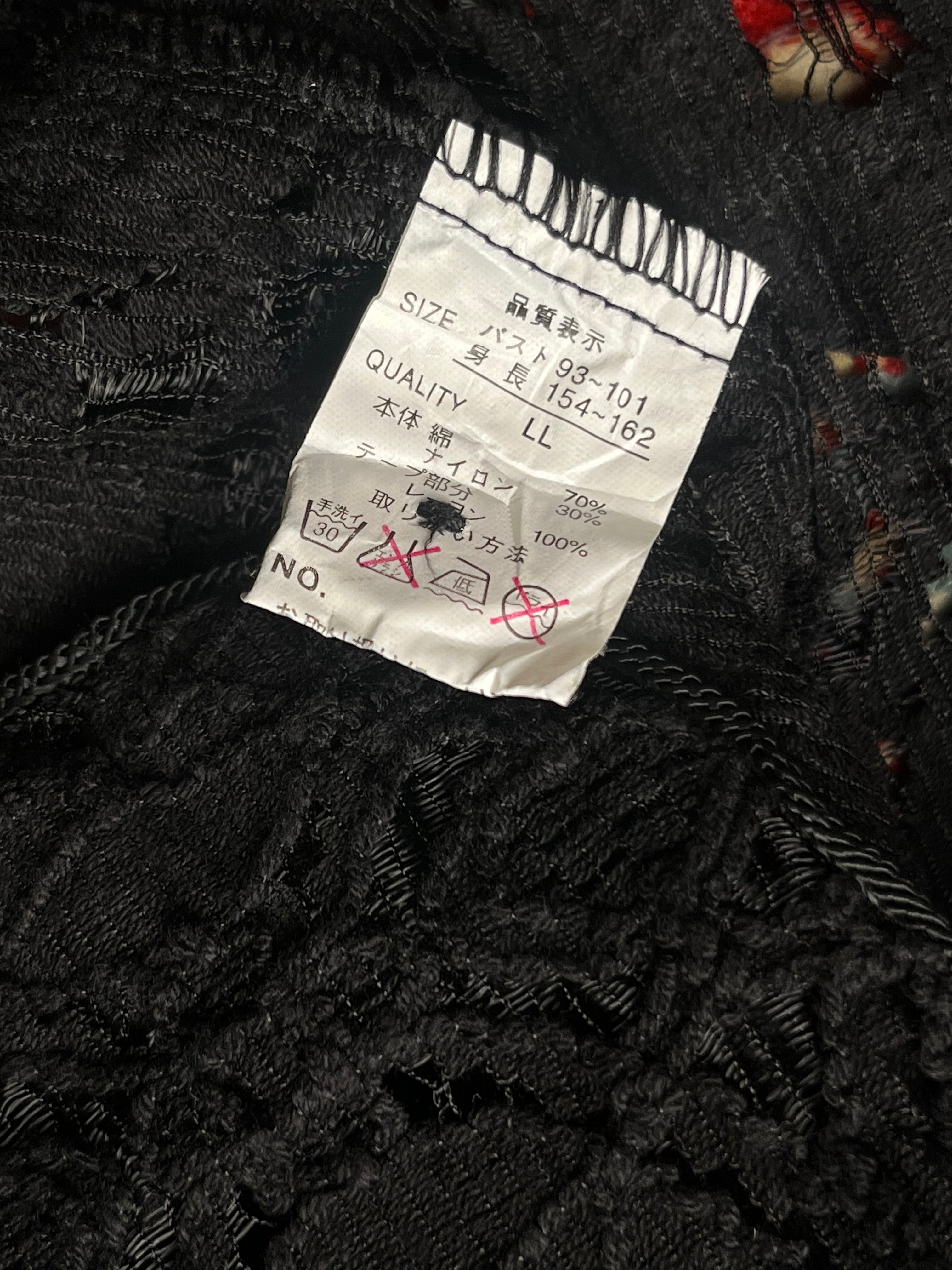 Financier Lace Womens Black MESH FLOWERS PATTERENED Blazer - XL
