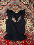 Celop Woman Black Cotton Embellished Blouse - M