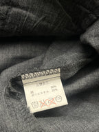 Meture-Krein Cotton Charcoal Grey Ruffle Trim Button Up Jacket - M
