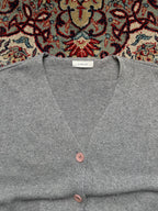 M.LABEL KNIT Grey V-Neck Slouchy Knit Cardigan - L