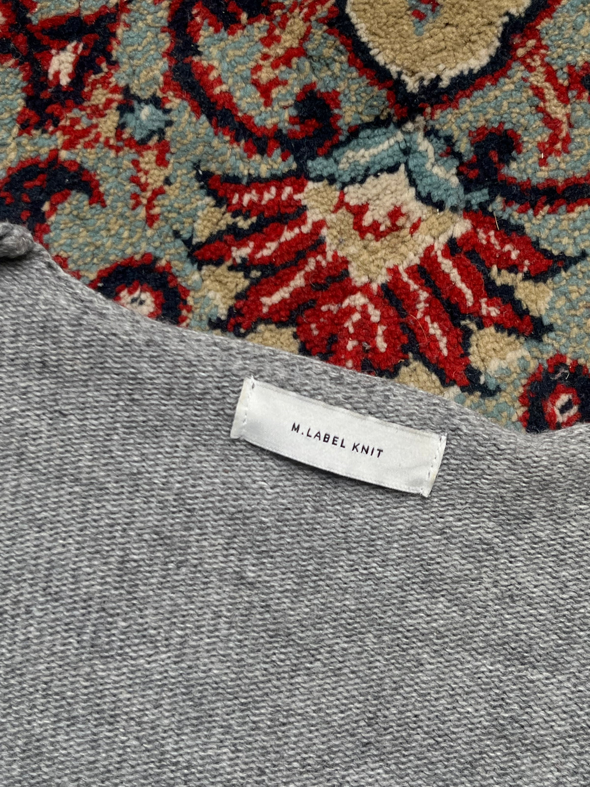 M.LABEL KNIT Grey V-Neck Slouchy Knit Cardigan - L