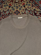 GU Beige Heathered Crewneck Sleeveless Knit Sweater - M