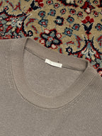 GU Beige Heathered Crewneck Sleeveless Knit Sweater - M