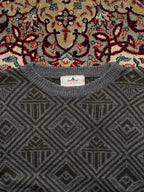 Vintage Pingouin Geometric Pattern Wool Blend Crewneck Sweater - M