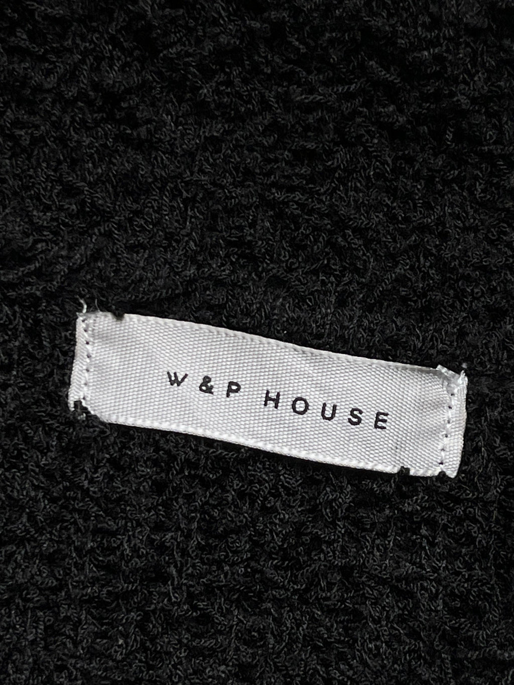 W&P HOUSE Black Shaggy Textured Boucle Knit Cardigan - XL