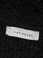 W&P HOUSE Black Shaggy Textured Boucle Knit Cardigan - XL