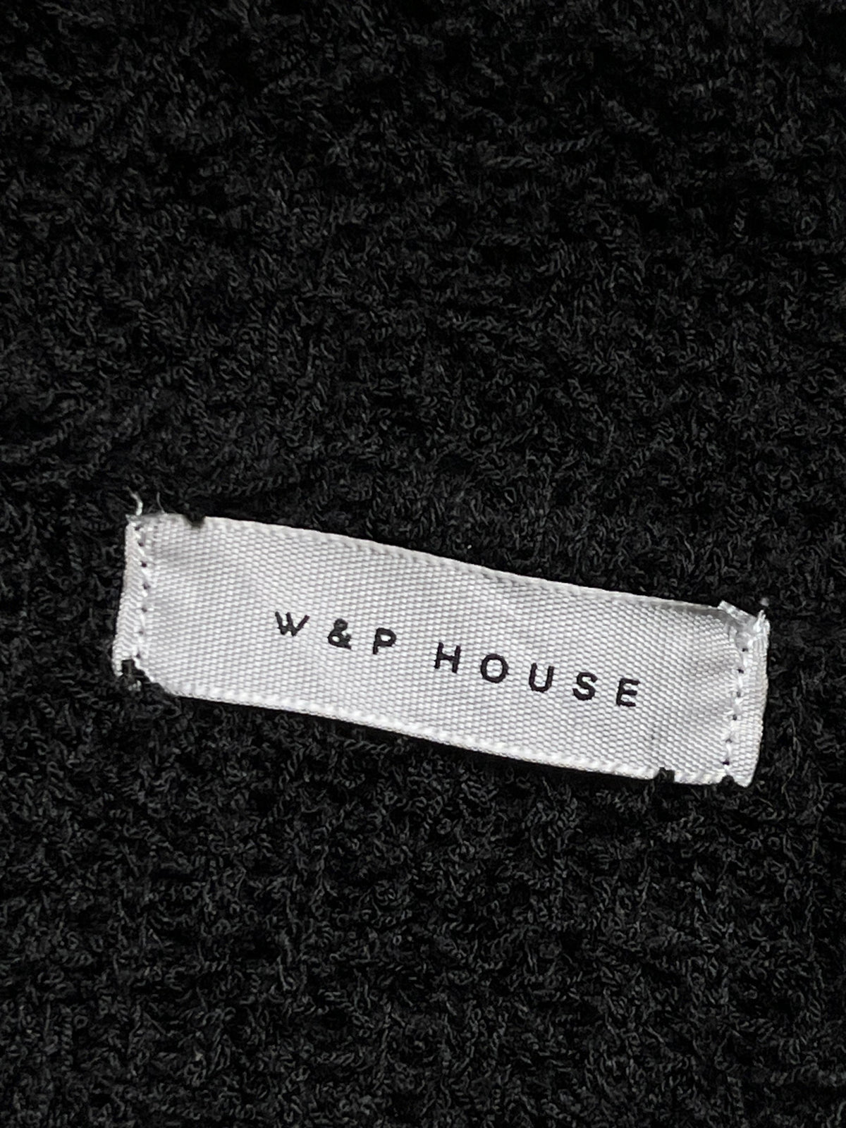 W&P HOUSE Black Shaggy Textured Boucle Knit Cardigan - XL
