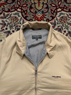 Vintage TROY BROS Beige Windbreaker Bomber Jacket - L