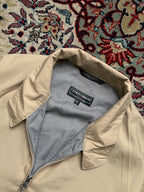Vintage TROY BROS Beige Windbreaker Bomber Jacket - L