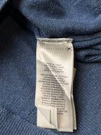 POLO RALPH LAUREN Light Blue Pima Cotton V-Neck Knit Sweater - M