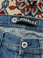 Cipo & Baxx Light WashED Distressed Straight FIT JEANS - 34