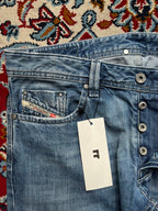Diesel Larkee Regular Straight FIT Light WashED Distressed JEANS - 34