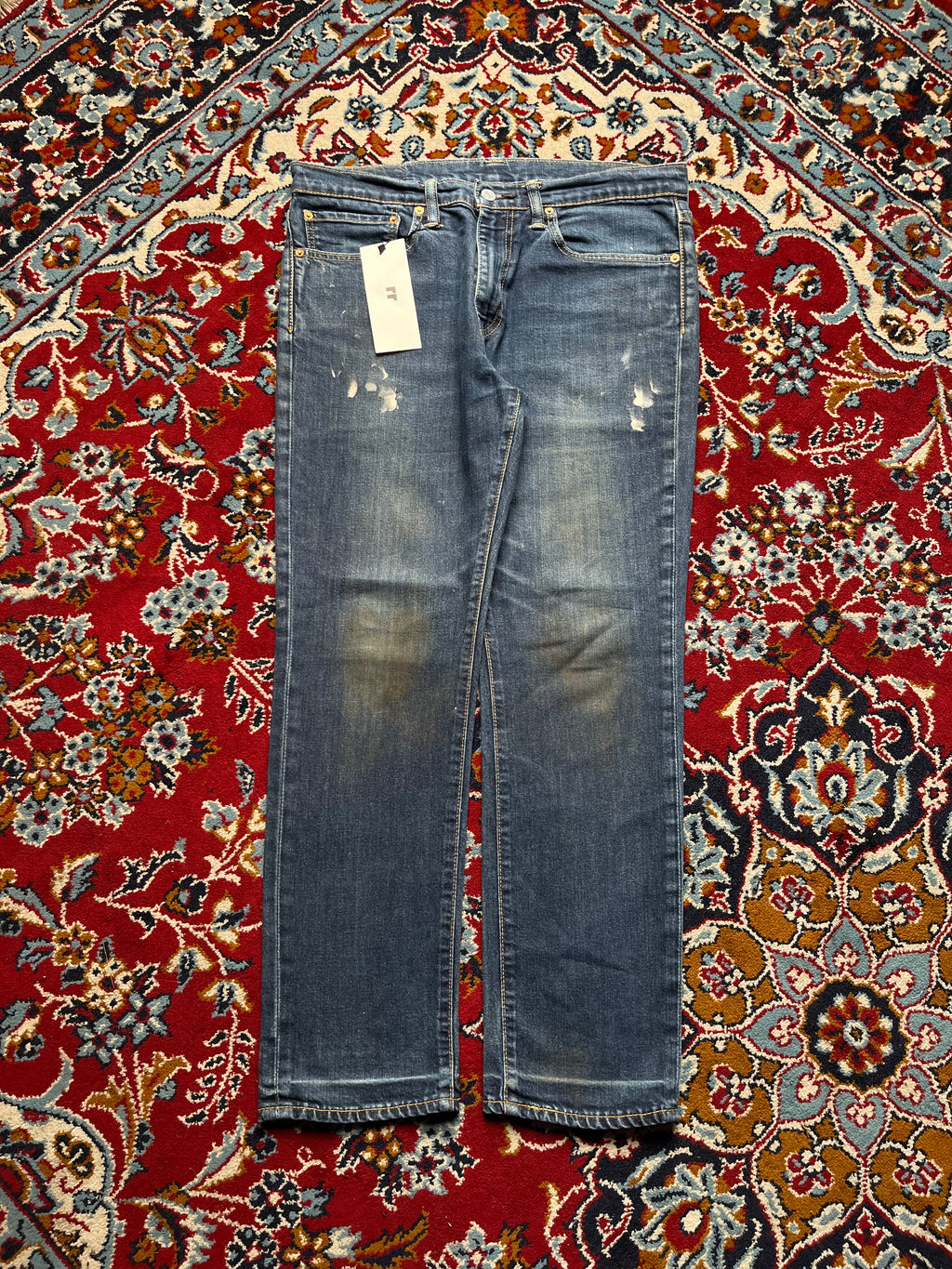Levi's 511 Slim Fit Paint Splatter Distressed Medium WashED JEANS - 34