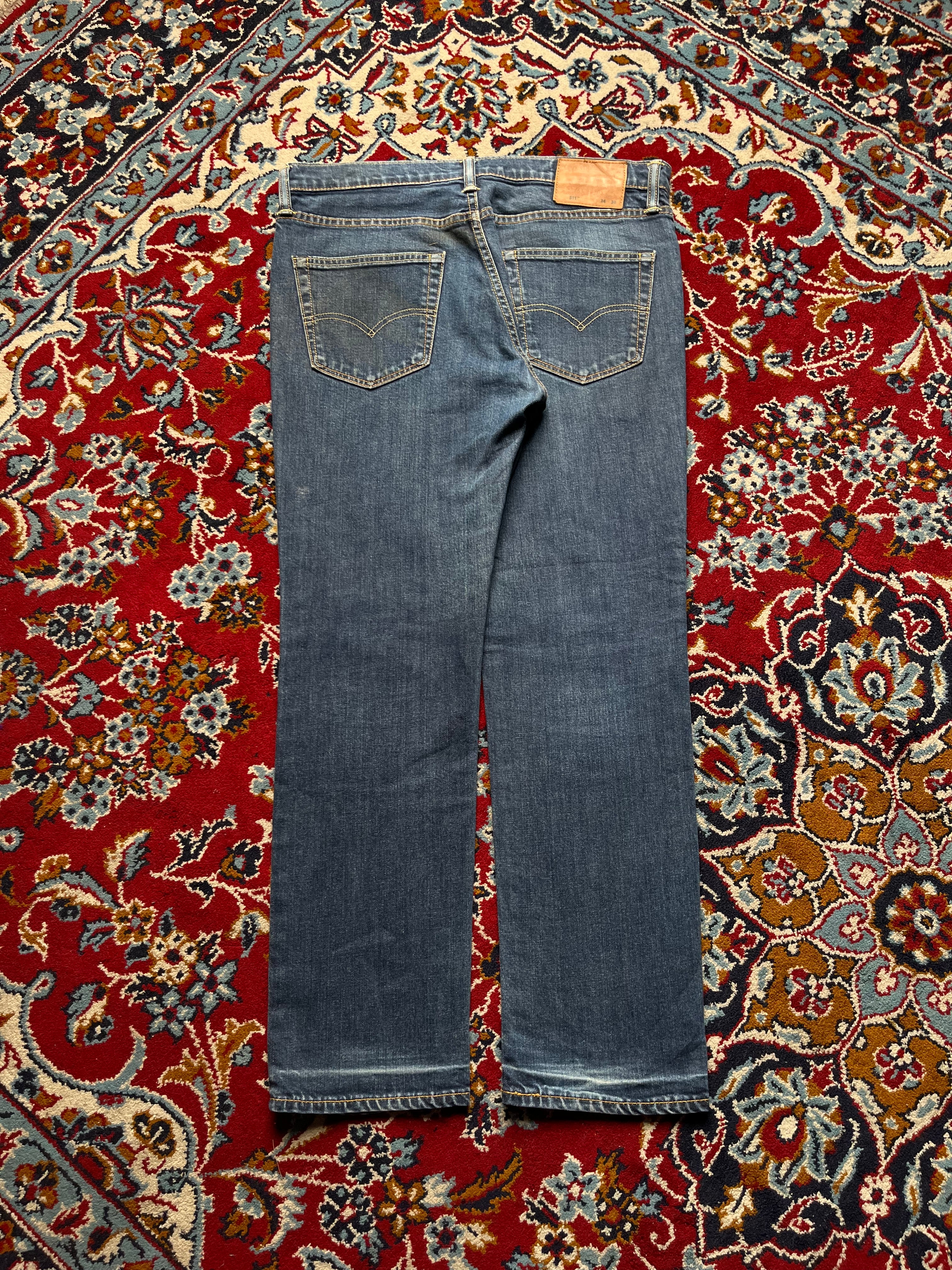 Levi's 511 Slim Fit Paint Splatter Distressed Medium WashED JEANS - 34