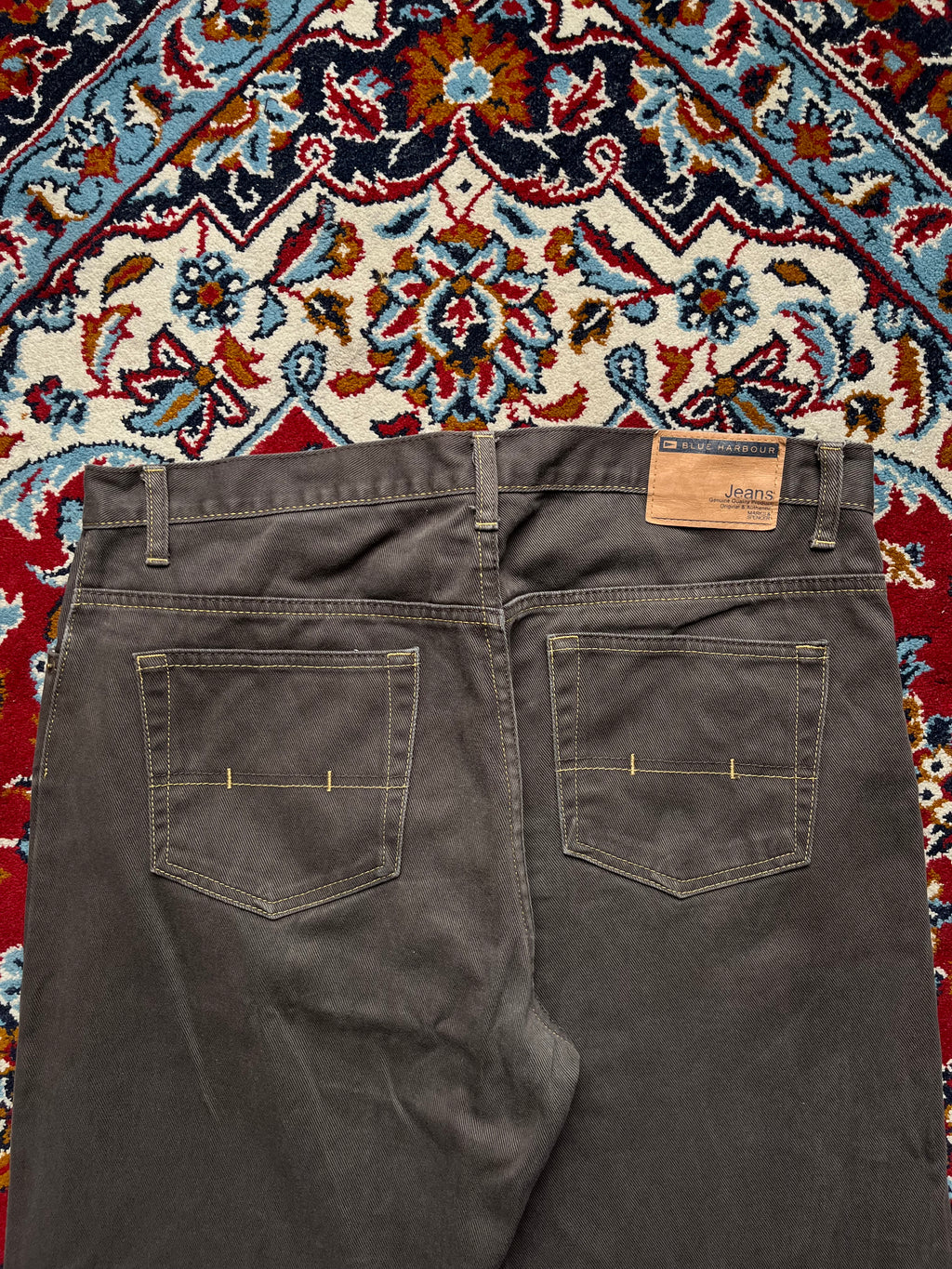 Vintage Marks & Spencer Blue Harbour Brown Straight FIT Jeans - 36
